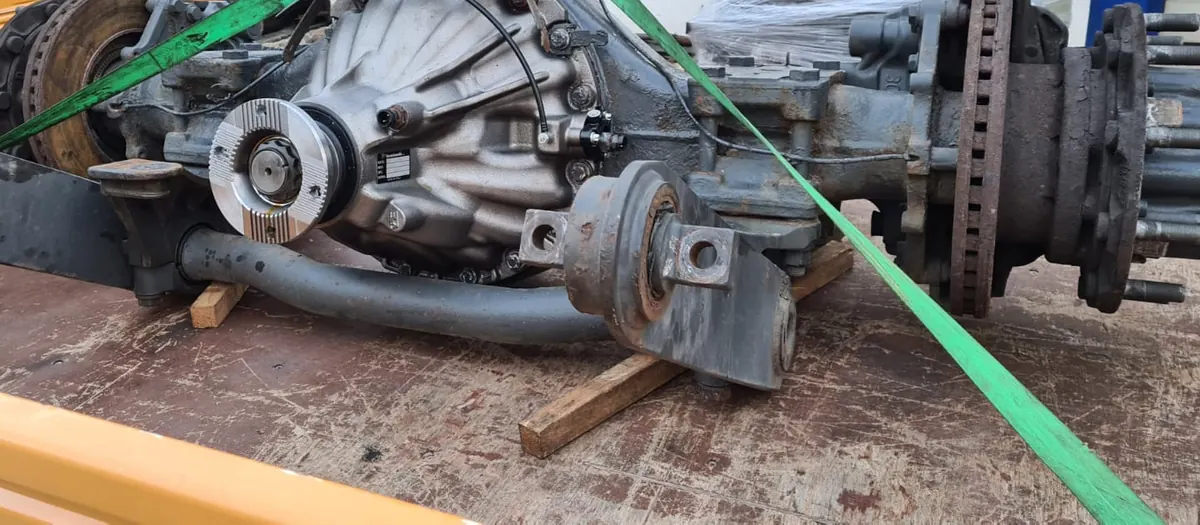 Removed rear axle differential on a van